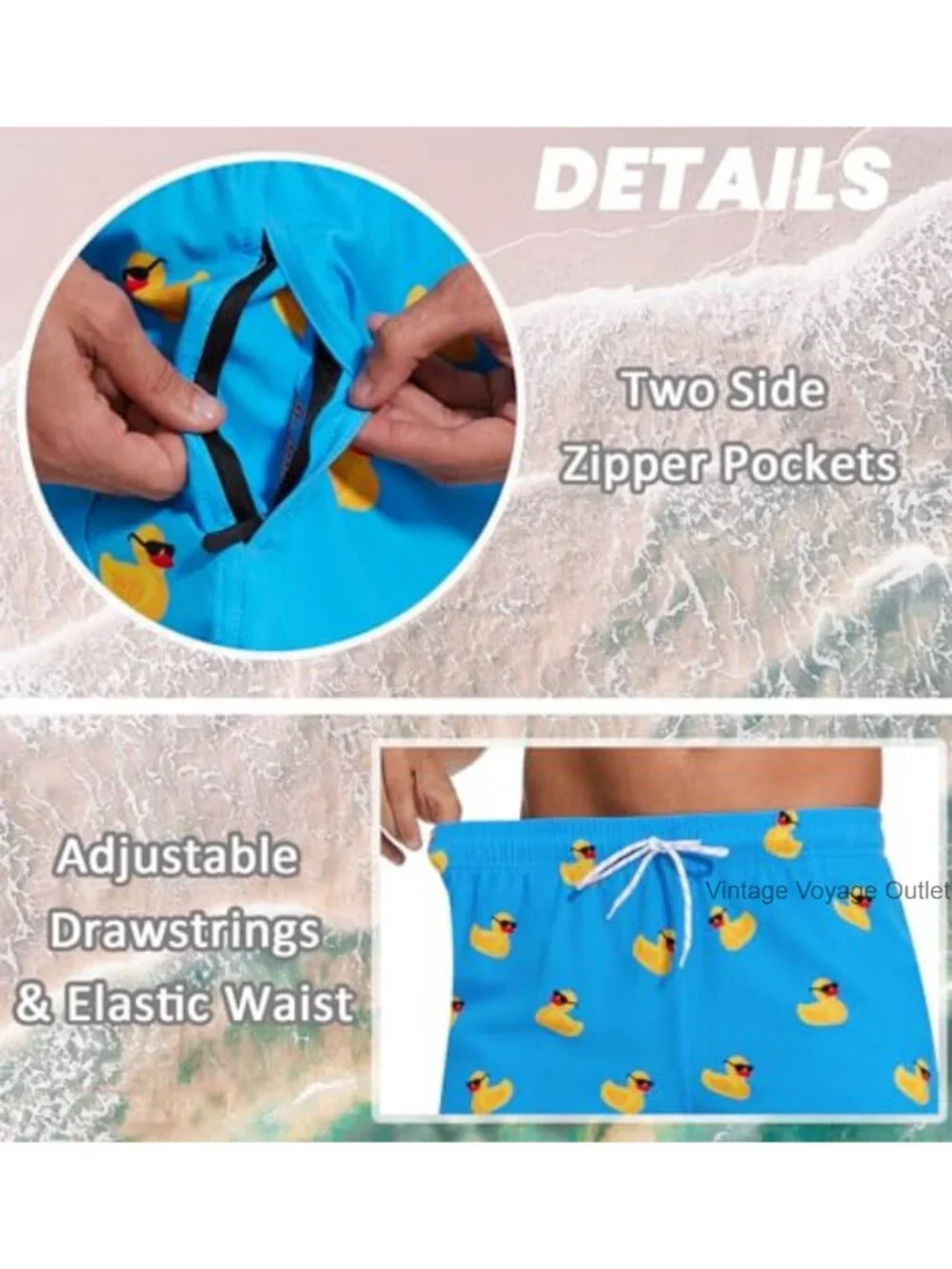 Mens Quick Dry Swim Trunks with Compression Liner